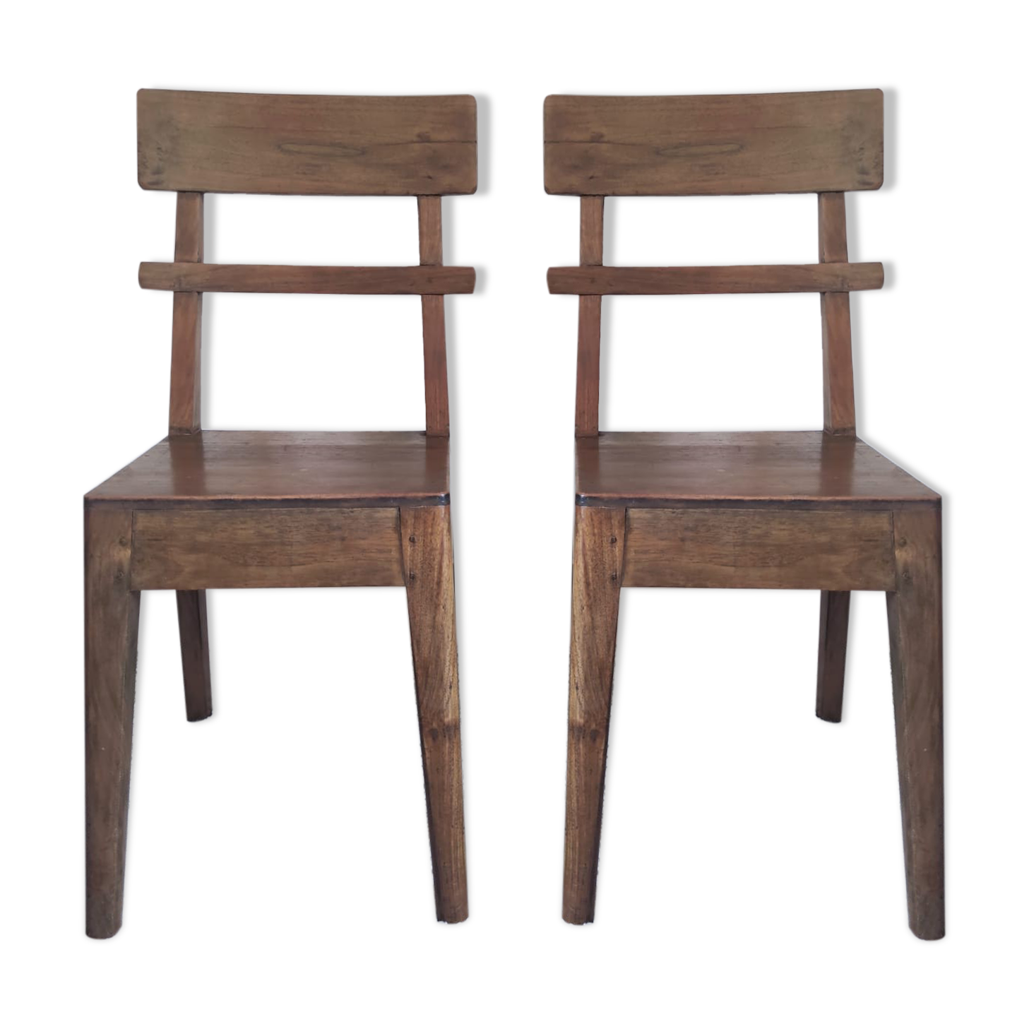 Pair of wooden chairs