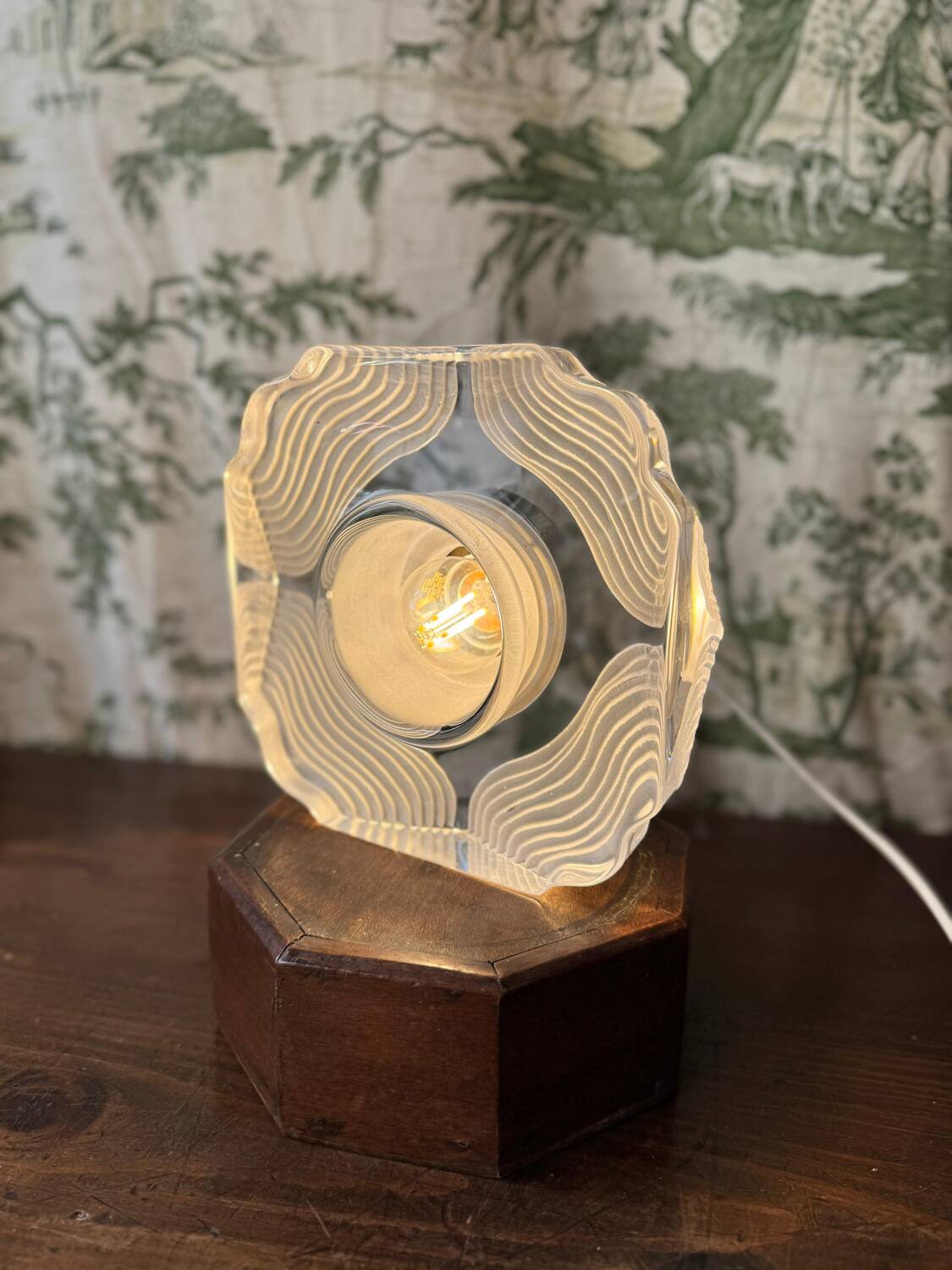 Lampe de table vintage “Daum France” – Années 70