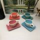 4 vintage ceramic coffee cups produced by LBVYR Circa