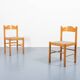 Italian Modern architectural pair of chairs, 1960’s