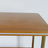 Vintage side table in brown formica