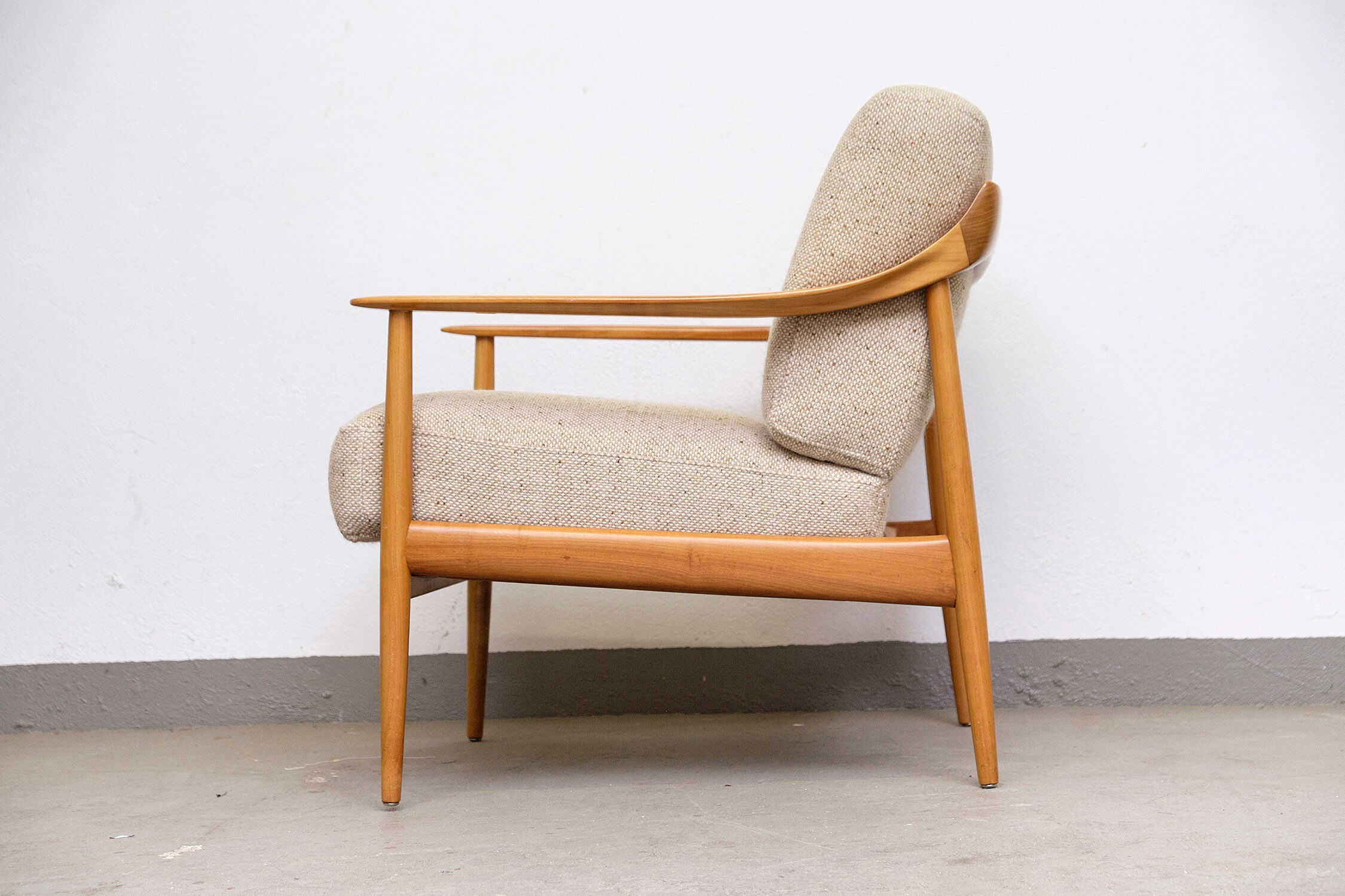 Cherrywood Antimott Lounge Chair by Walter Knoll, 1960s