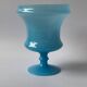 Vase vintage en opaline bleu