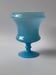 Vintage blue opaline vase