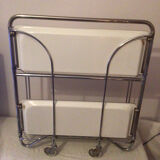 White formica vintage wheeled foldable dessert