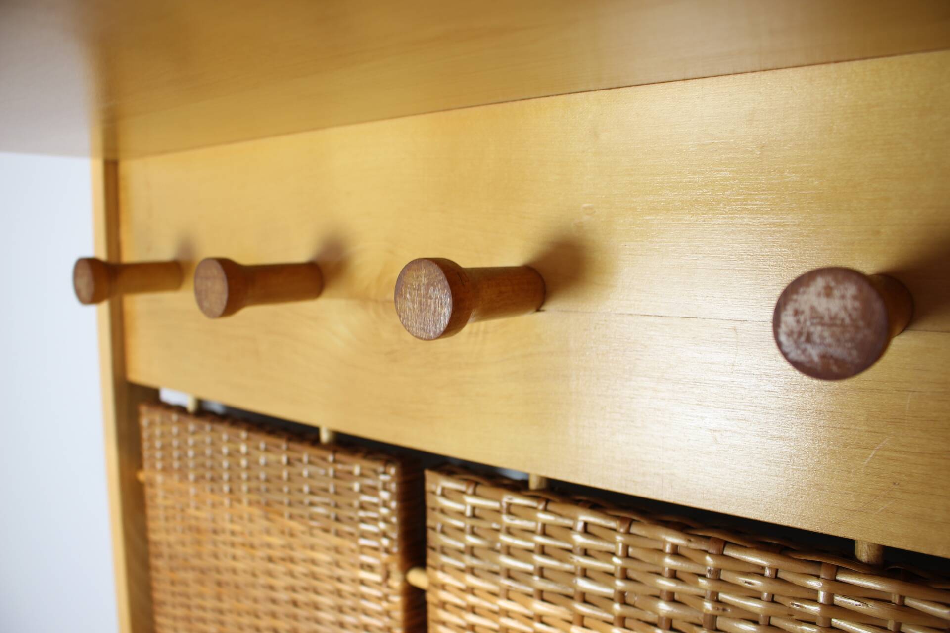 Vintage wall coat rack by Jan Kalous for ÚLUV, Czechoslovakia, 1960s.