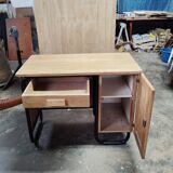 1950s desk in wood and tubular metal