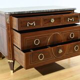 Rare mahogany commode, Louis XVI period – 2nd half of the 18th century.