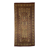 Broderie Indo Portugaise Du 18° Siècle Au Fil d'Or Sur Velours