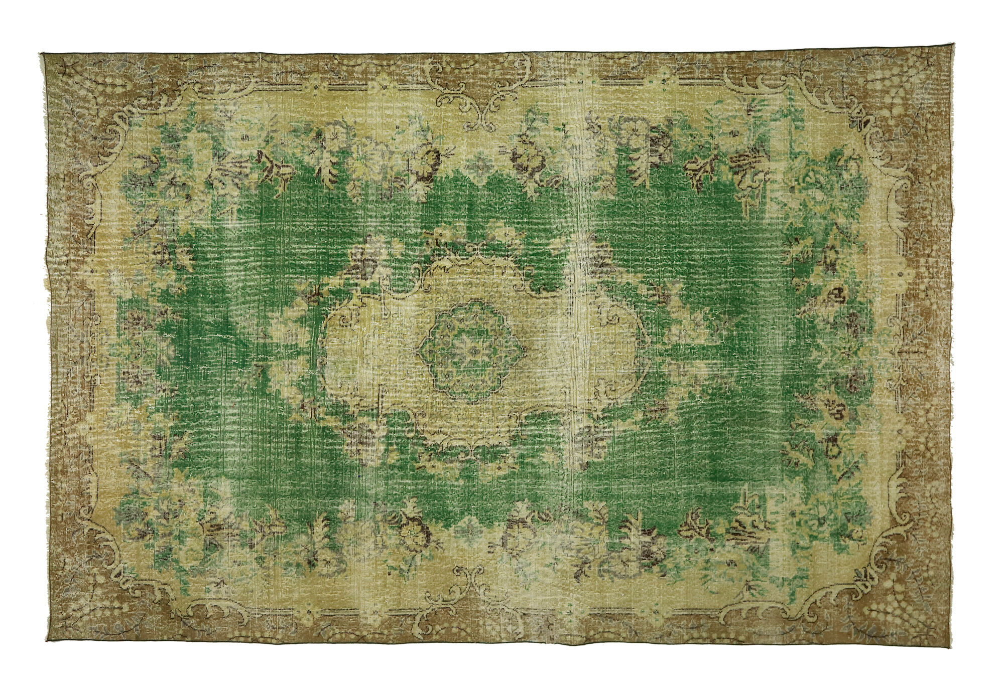 Anatolian handmade vintage rug 300 cm x 209 cm