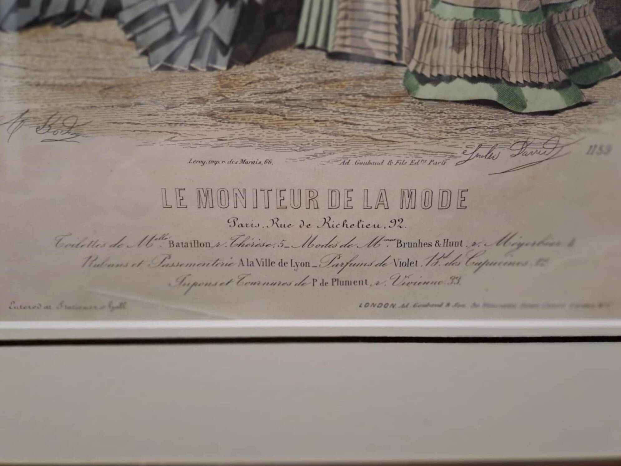 Fashion sketch under frame