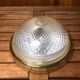 Old molded glass ceiling light + vintage gold contour