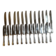 24 silver metal knives and Louis XV style stainless steel blade