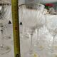 Crystal glassware set with decanter.