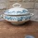 Saint Amand soup tureen model Guadeloupe with a floral decoration in Terre de Fer.