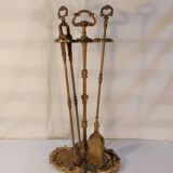 Gilded brass fireplace servant 2 elements