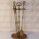 Gilded brass fireplace servant 2 elements