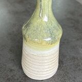 Vase Soliflore en grès - Beige et Vert Amandes