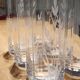 6 verres en cristal gravés épis