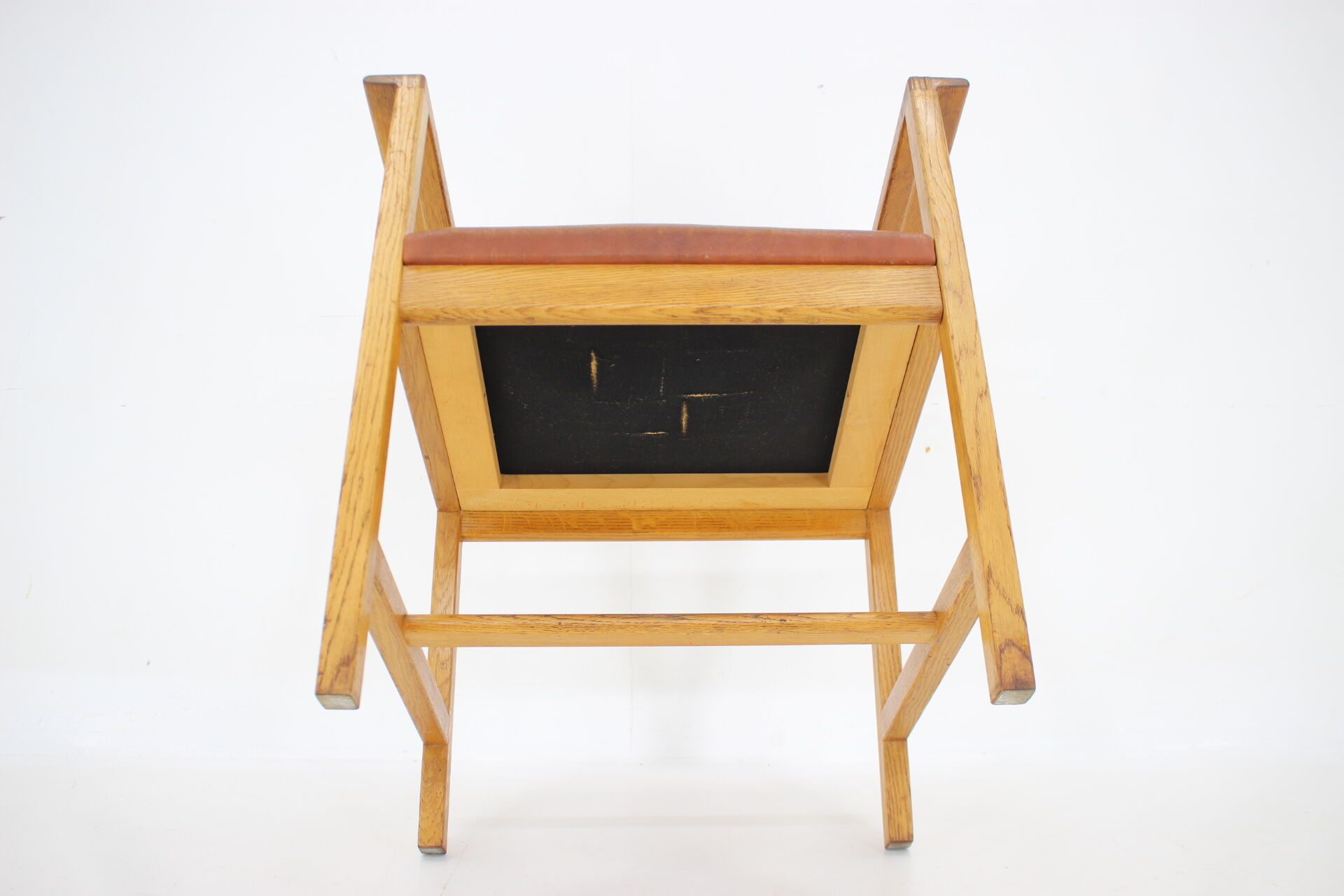 1960s Borge Mogensen Oak and Leather Desk Chair, Denmark