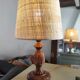 Pair of wood lamps and braiding