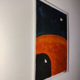 Signed abstract painting