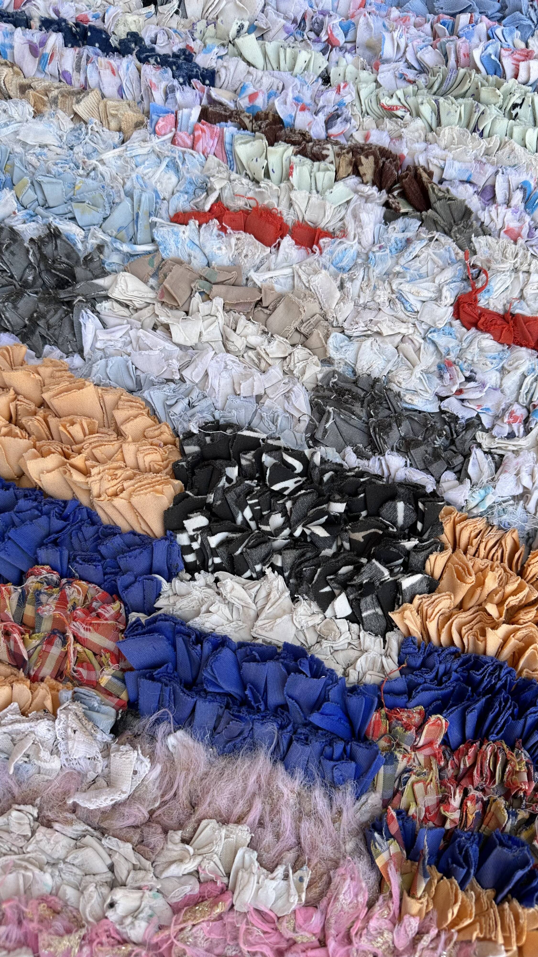 Moroccan boucherouite carpet - 128 x 185 cm