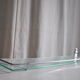 Vintage bathroom shelf chrome metal and glass