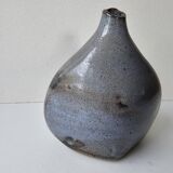 Grey glazed ceramic free-form vase - Height 17cm