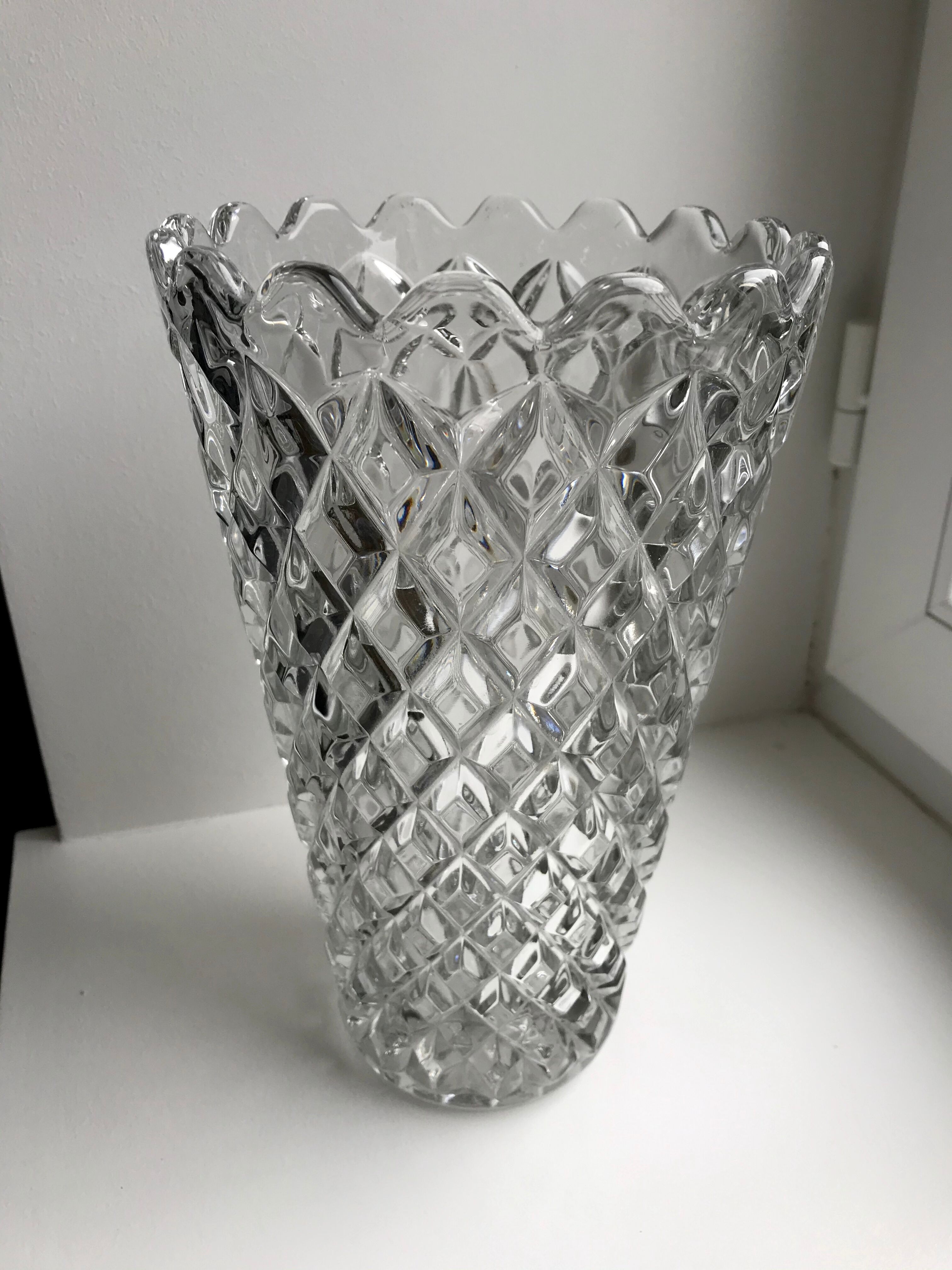 Art Deco crystal vase 50s