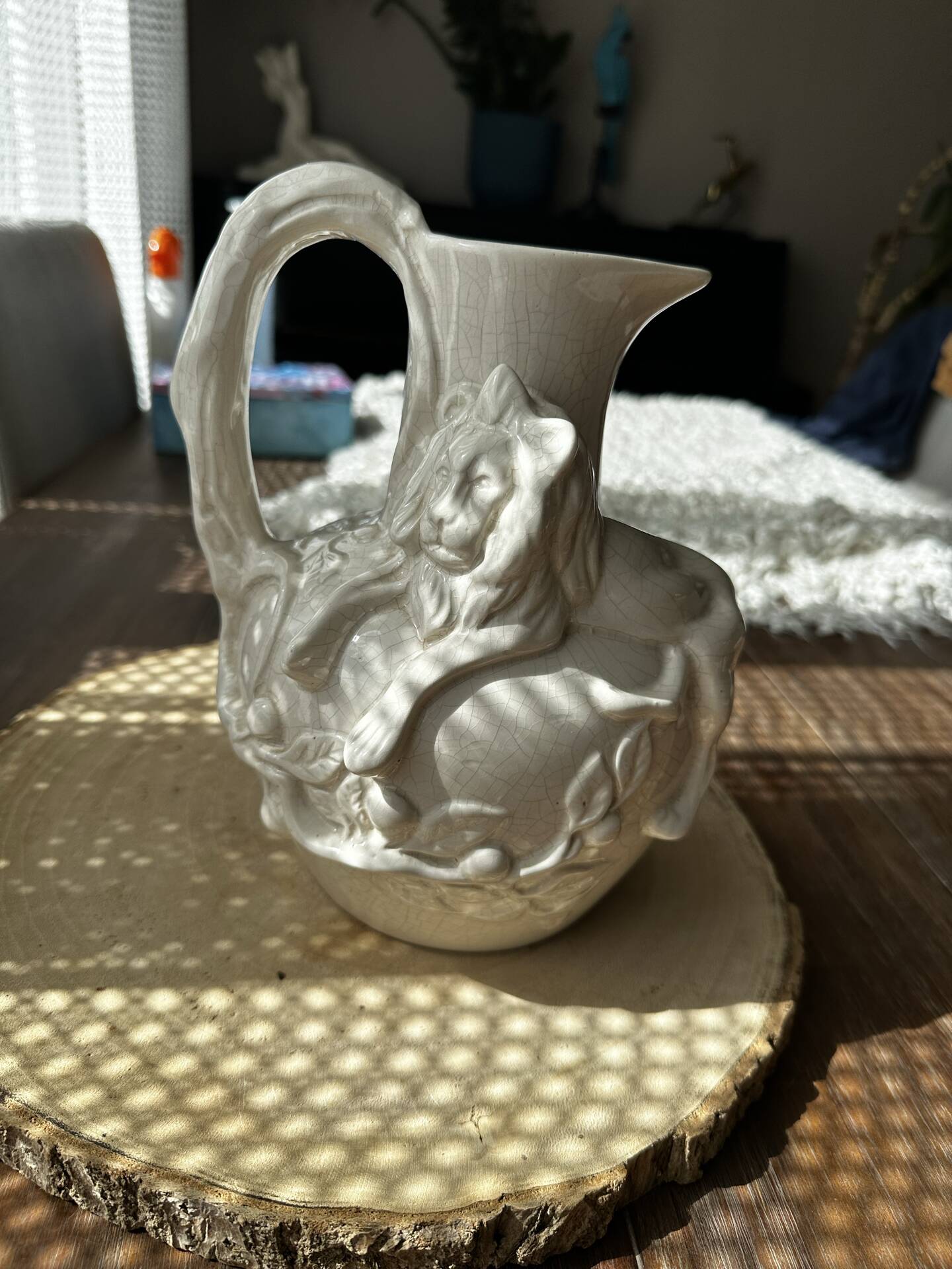 Superb Art Nouveau pitcher/jug/vase in ceramic La Louvière sign