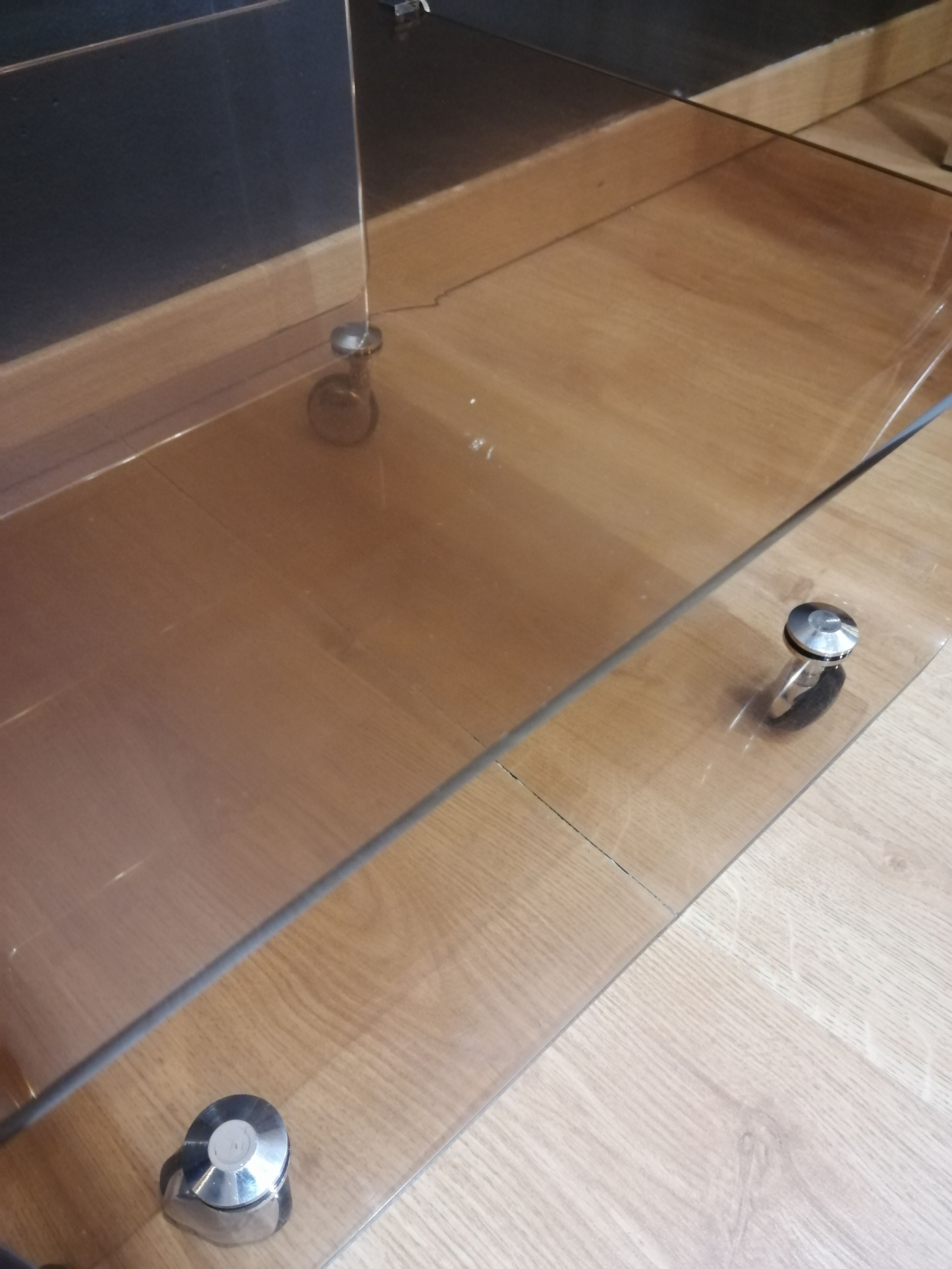 Vintage side table in smoked plexiglass by Michel Dumas for Roche Bobois