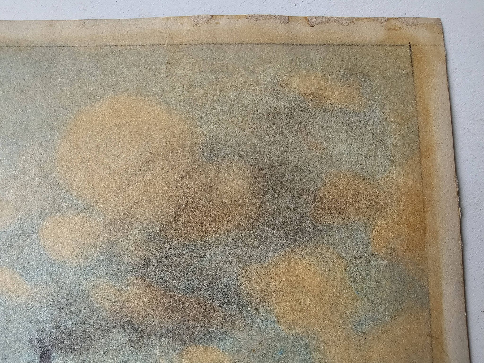 Watercolor of a liner at sea signed taboureau georges known as sandy-hook (1879-1960)