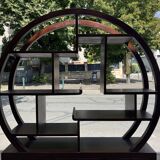 Round galay shelf on bahut sideboard