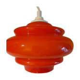 Luminaire en verre d'opaline vintage