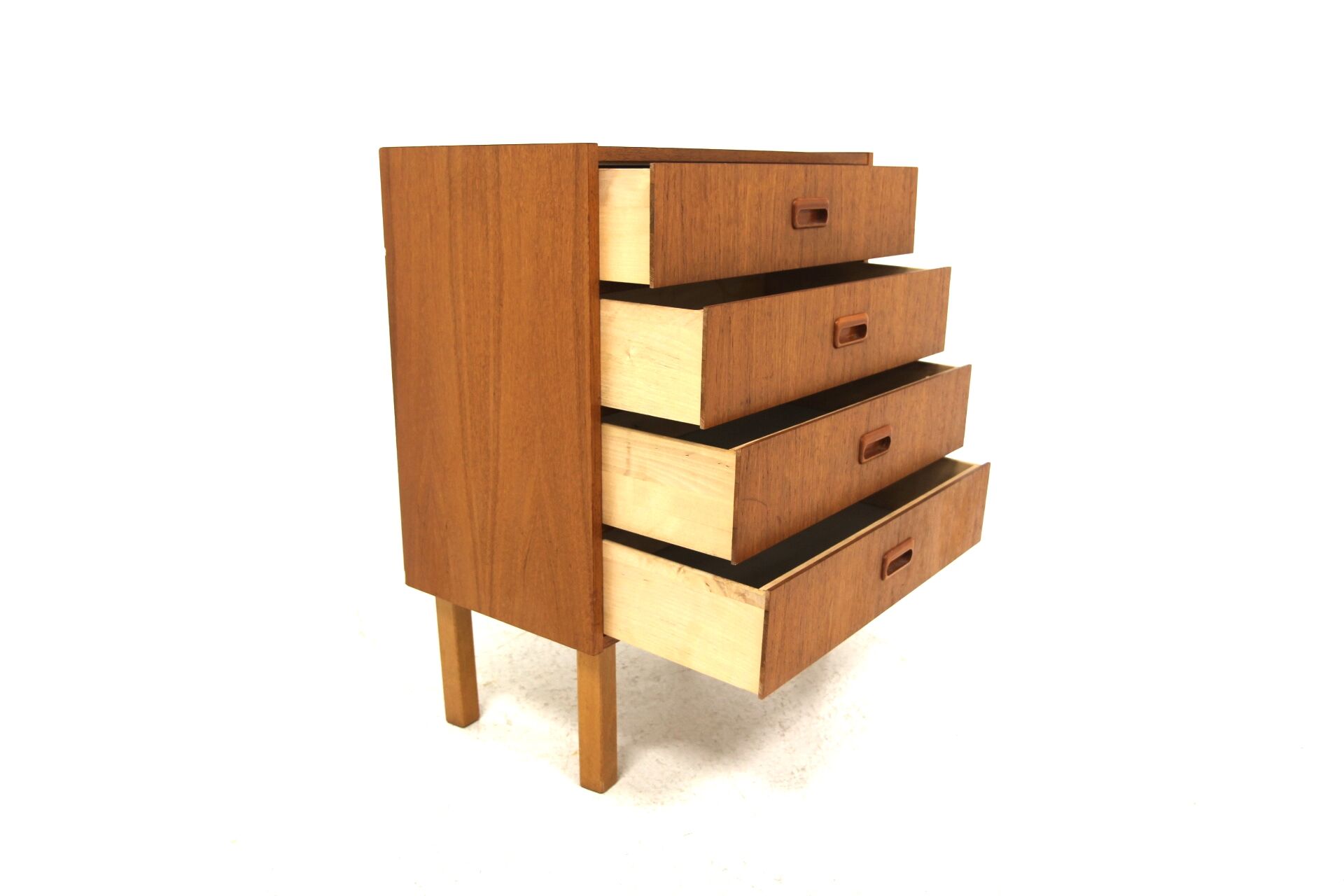 Scandinavian teak and oak chest of drawers, Sweden, 1960