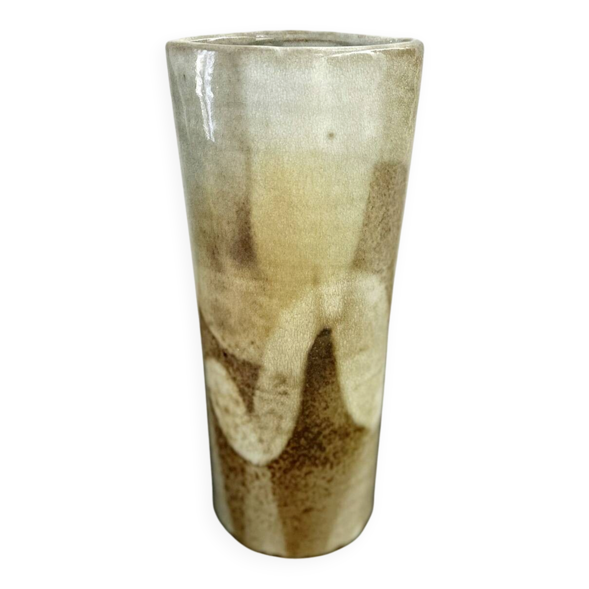 Slender ceramic vase in the style of Marcel Piot 1960s/70s