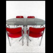 Ensemble de 4 chaises de salle à manger des années 50.