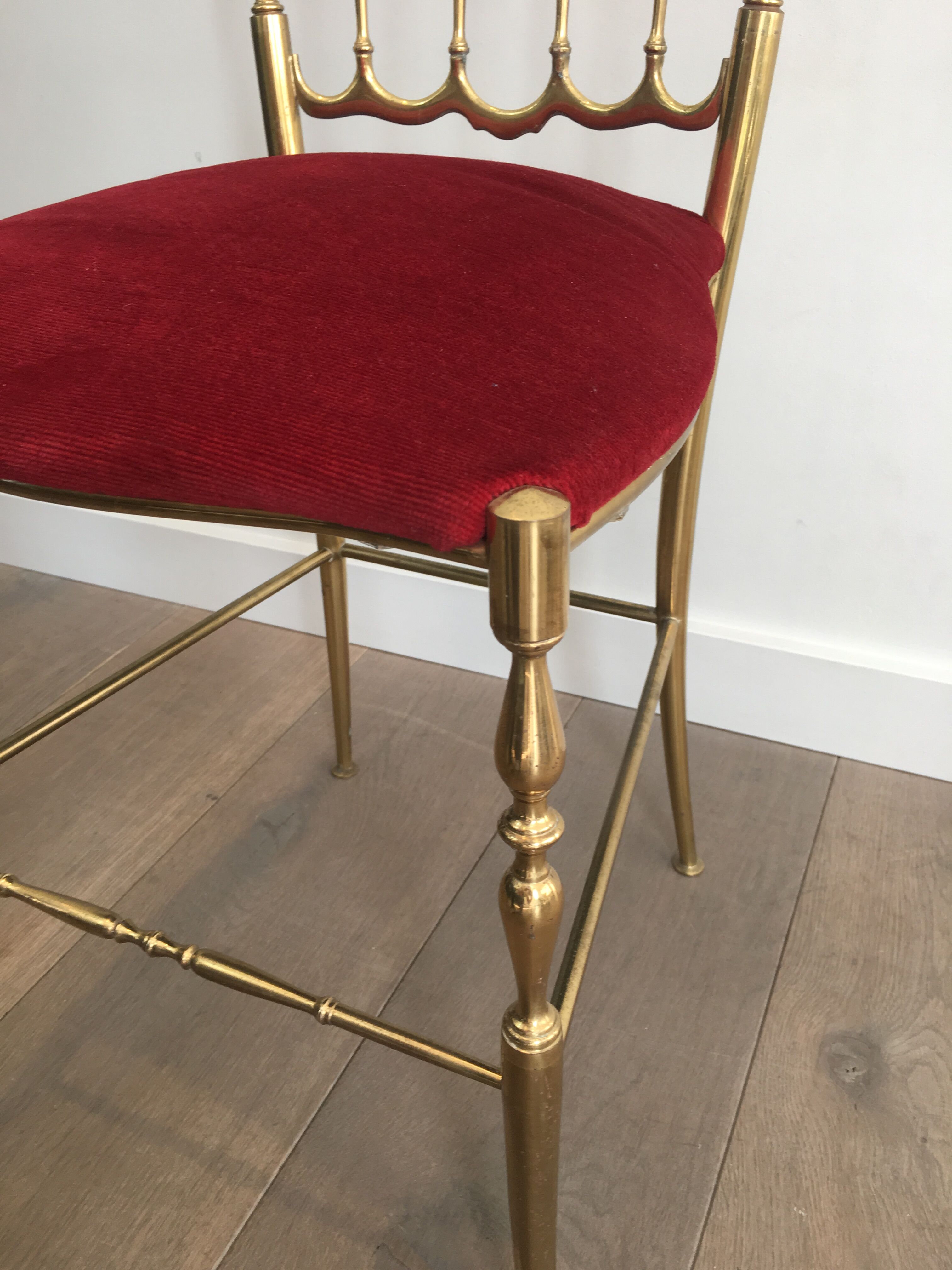 Chiavari brass chair