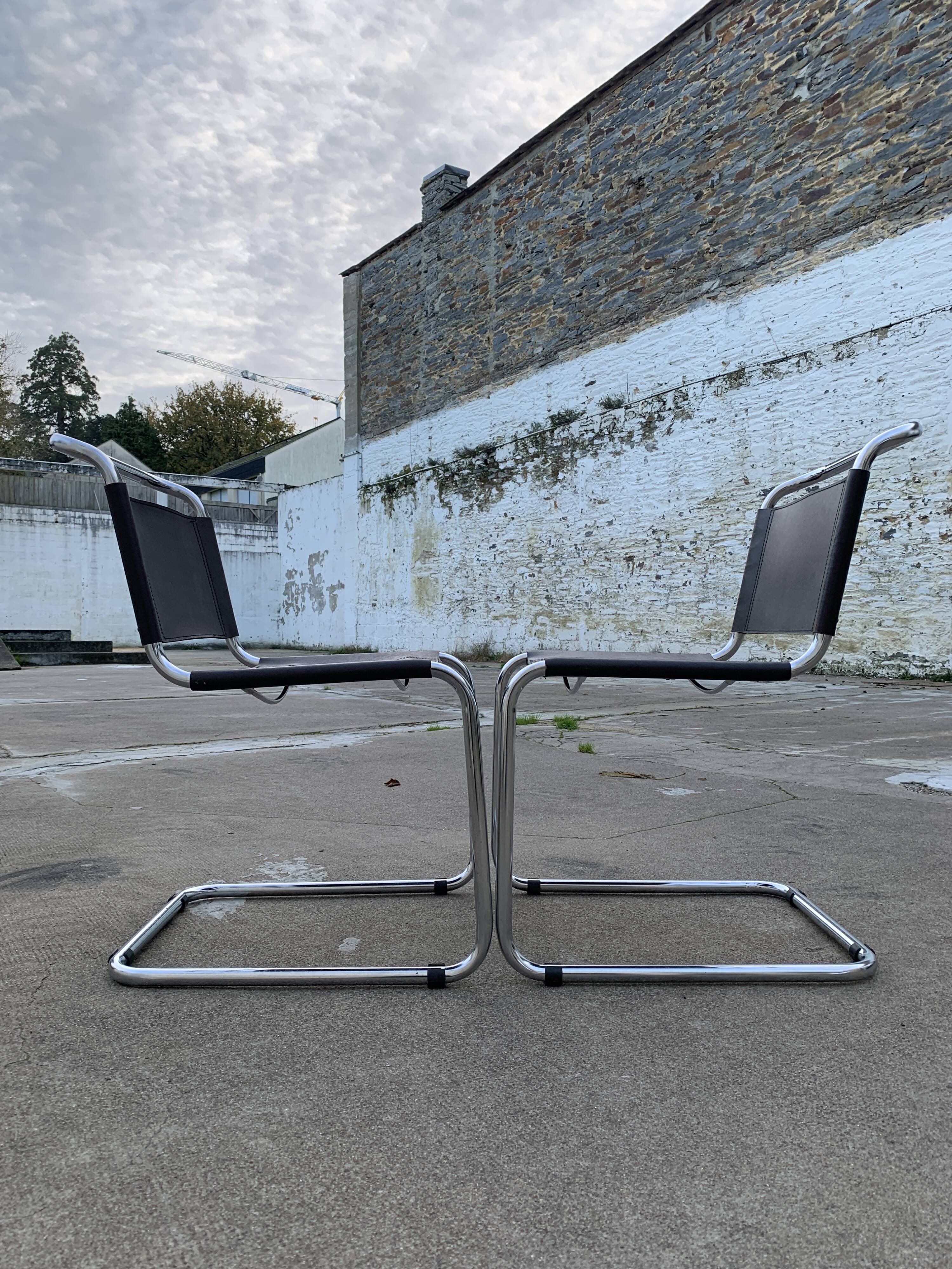 Pair of chairs B33 by Marcel Breuer
