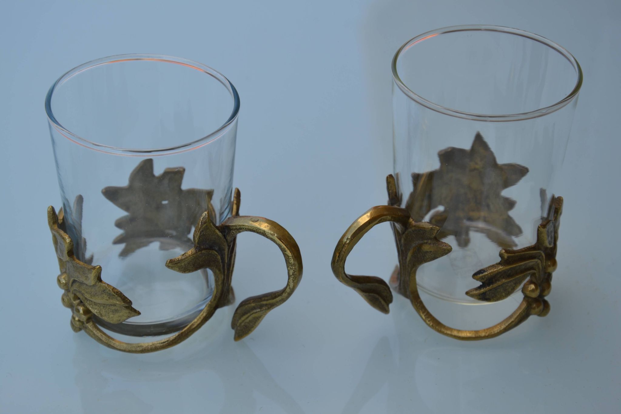 2 tasses/verre à thé art déco