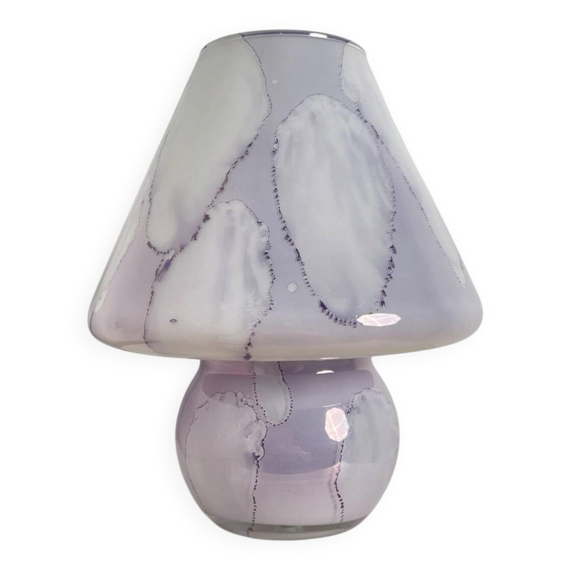 Lampe champignon en verre 1970 