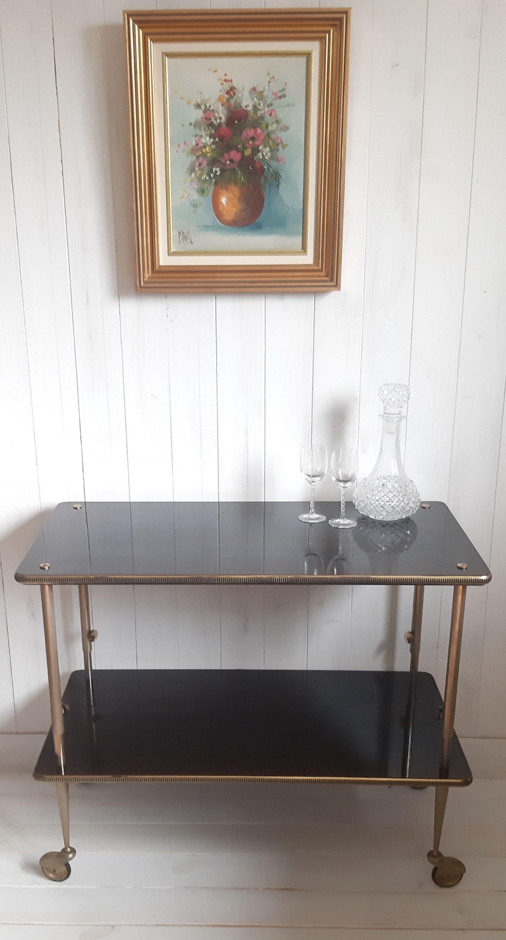 Table desserte roulante