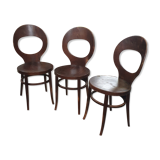Set de 3 chaises bistrot modèle  mouette de baumann