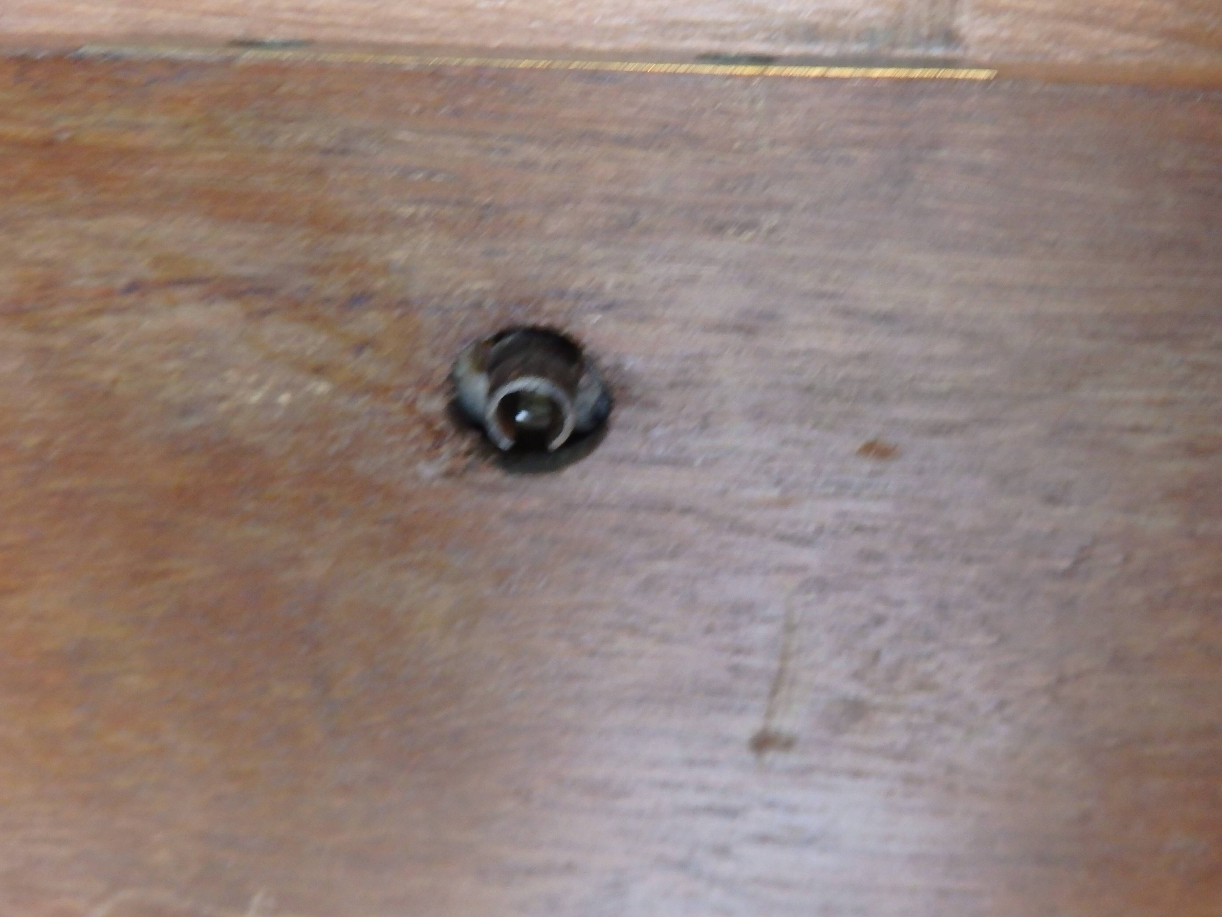 Old military travel trunk with oak key and label
