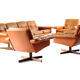 Set of Leather Sofa & 3 Armchairs by Sven Ivar Dysthe, Norway 1960's