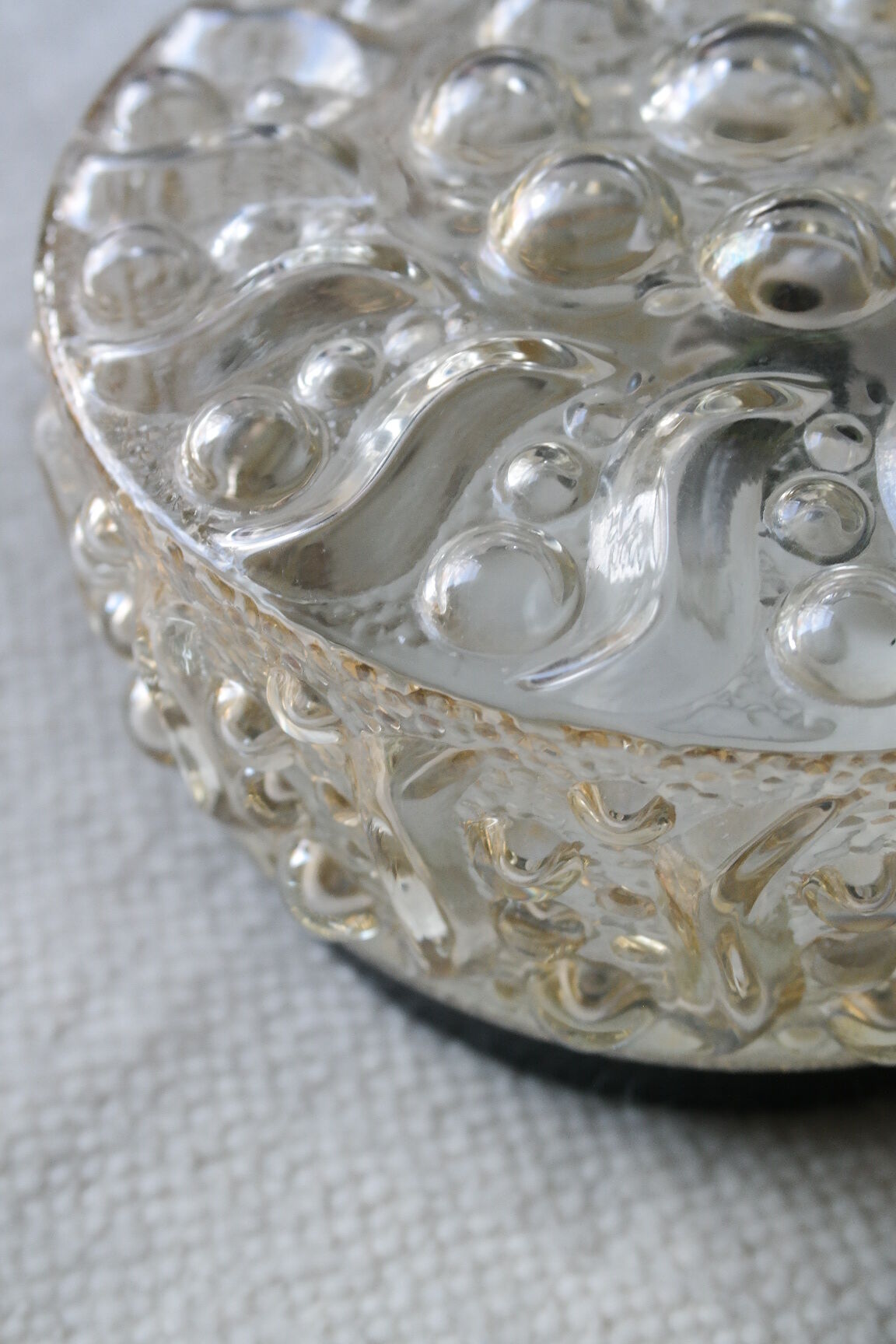 Ceiling light bubbles Helena Tynell amber glass