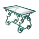Table basse fer forgé Merceris 1950