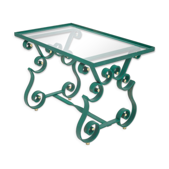 Wrought iron coffee table, Merceris, 1950