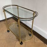 Golden brass and glass service